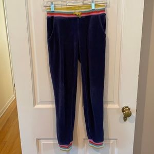 Mini Boden Velour Navy Sweatpants